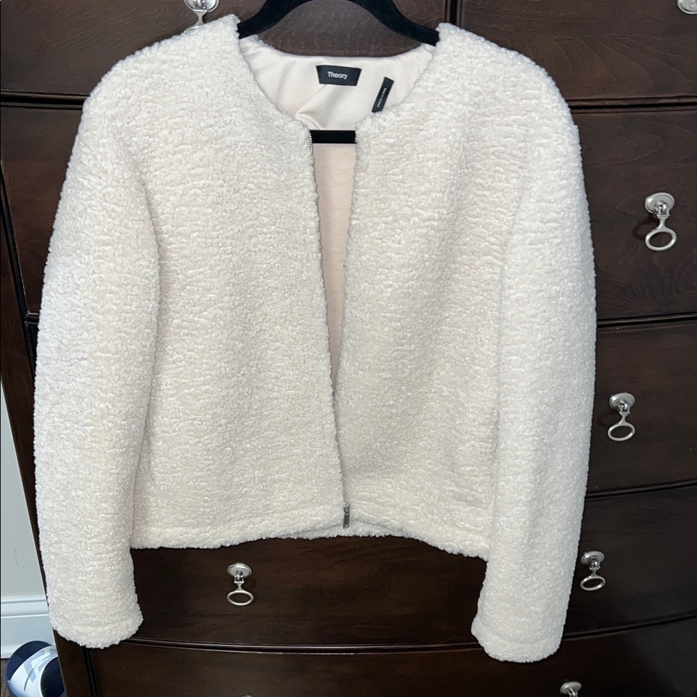 Theory Cream Teddy Jacket